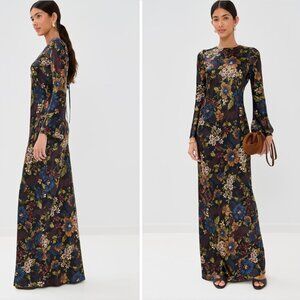 Veronica Beard Gemma Floral Long-Sleeve Maxi Dress